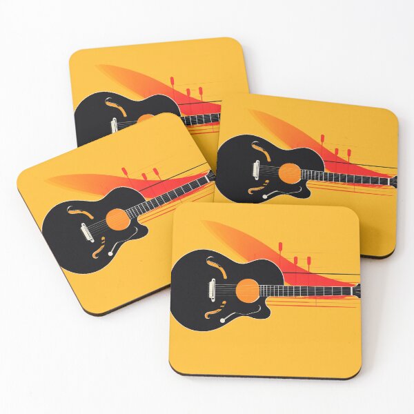 Item preview, Creative music with black guitar designed and sold by anytka.