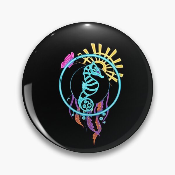 Item preview, Neon SeahorNeon Seahorse Dreamcatcher Sunburst Designse Dreamcatcher Sunburst Design designed and sold by Color for Balance .