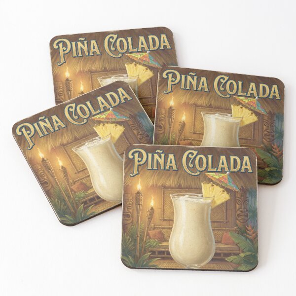 Item preview, PIÑA COLADA PARADISE FOUND Vintage 1950s Tiki Lounge Cocktail Poster designed and sold by Cozy-Old-Pub.