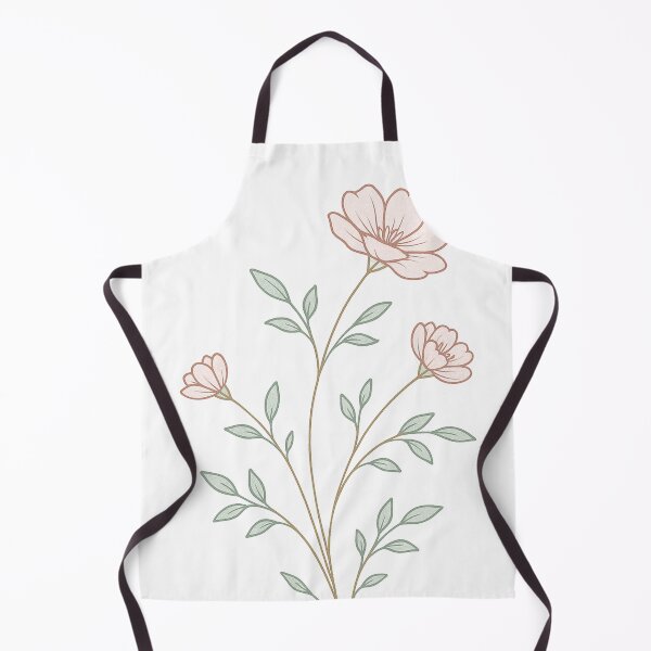Artikelvorschau, Zarte botanische Linienzeichnung mit sanften Pastellblumen entworfen und verkauft von Fernova.