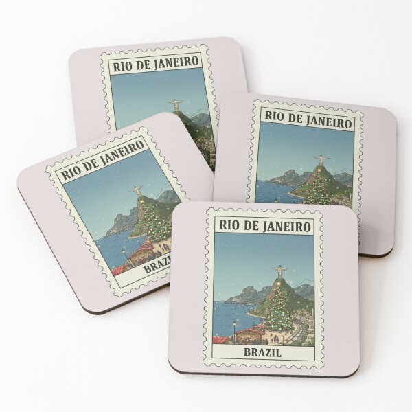 Item preview, Vintage rio de janeiro christmas stamp designed and sold by allaboutstamps.