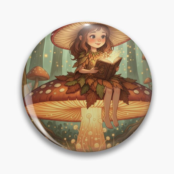 Item preview, Mushroom Girl Reading – “Shroom Scholar” designed and sold by JLMWorks.