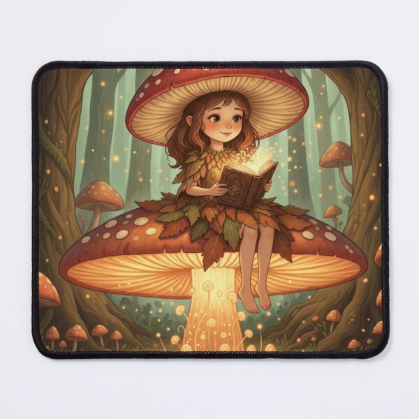 Item preview, Mushroom Girl Reading – “Shroom Scholar” designed and sold by JLMWorks.