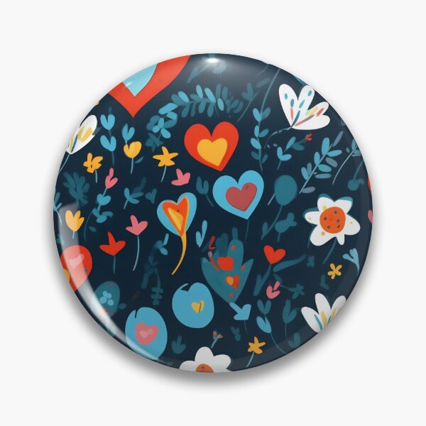 Item preview, Colorful heart and flower pattern designed and sold by anytka.