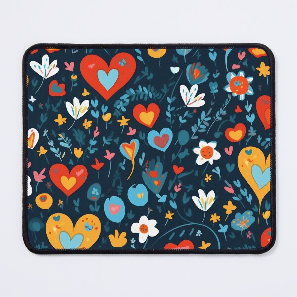Item preview, Colorful heart and flower pattern designed and sold by anytka.