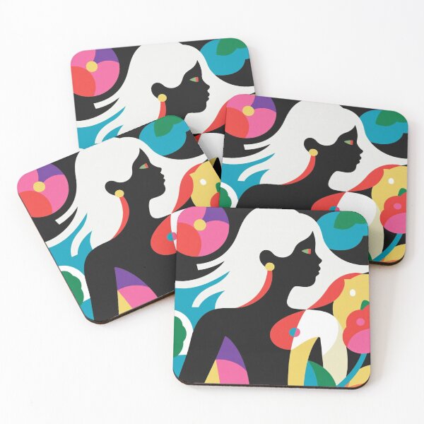 Item preview, Pop Art Siren: Abstract Floral Silhouette designed and sold by VibeNationArt.