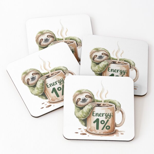Item preview, sloth coffee, energy 1 percent designed and sold by jkrphoto.