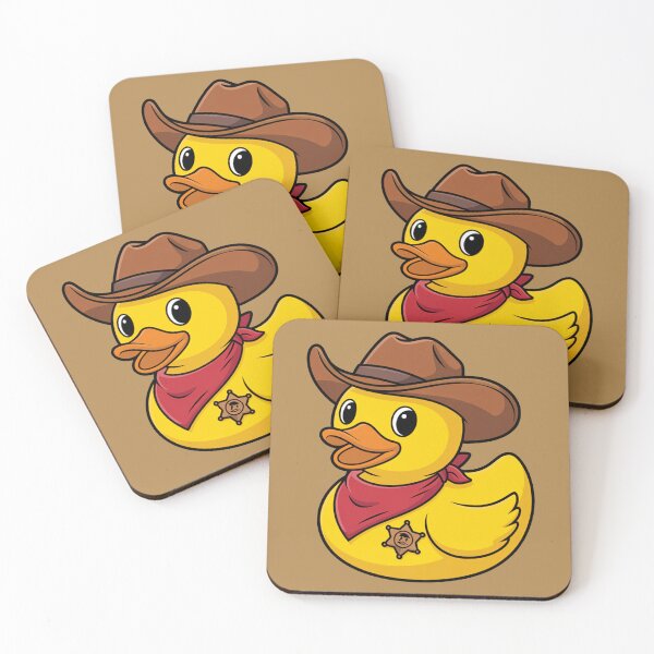 Item preview, Cowboy Rubber Duck Sheriff Cartoon Design designed and sold by MonkiFlipp.