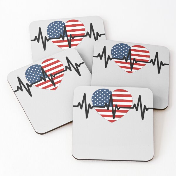 Item preview, Heartbeat of America – Patriotic Heart Design designed and sold by mashmosh.