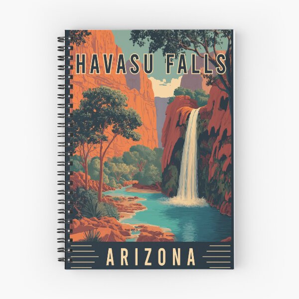 Item preview, Discover Turquoise Waterfalls and Desert Canyon Adventure of Havasu Falls in Arizona - Travel Art designed and sold by turtlestart.
