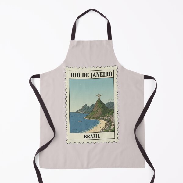 Item preview, Vintage rio de janeiro brazil travel stamp designed and sold by allaboutstamps.