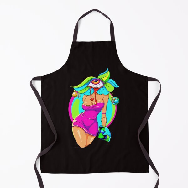 Item preview, Neon All-Seeing Goddess – Psychedelic Pop Art Tattoo Flash designed and sold by Color for Balance .