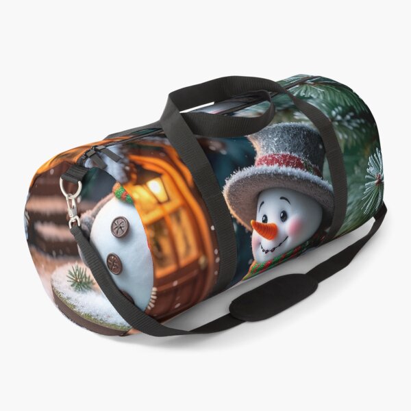 Item preview, Cute Snowman With Christmas Basket in Cozy Winter Scene designed and sold by AmetistLight.