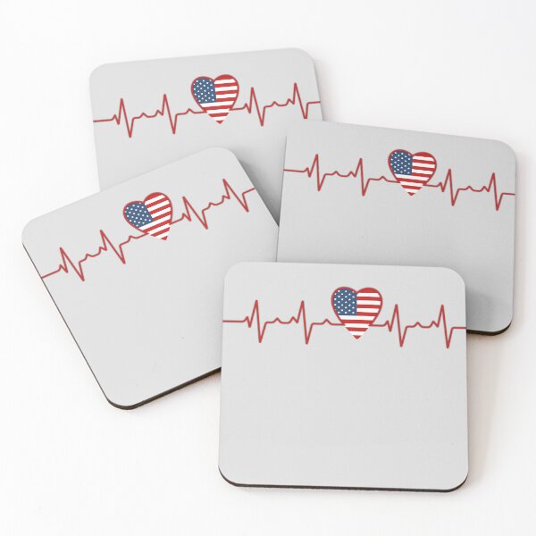 Item preview, Heartbeat of Freedom – American Flag EKG Design designed and sold by mashmosh.