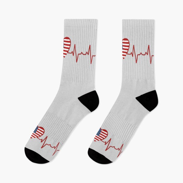 Item preview, Heartbeat of Freedom – American Flag EKG Design designed and sold by mashmosh.