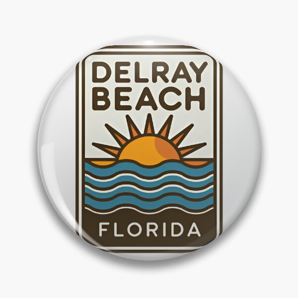 Item preview, Delray Beach Florida - Sign designed and sold by TheOldMittenIllustrated.
