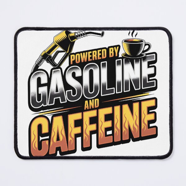Item preview, Powered by Gasoline and Caffeine designed and sold by Print-Panda.