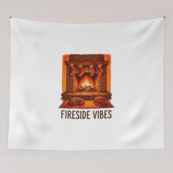 Item preview, FIRESIDE VIBES Cozy Winter Hearth designed and sold by Quillway.