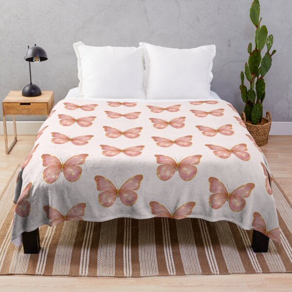 Item preview, Pink Butterfly with Gold Accents Elegant Shiny Butterfly Design designed and sold by Moodune.