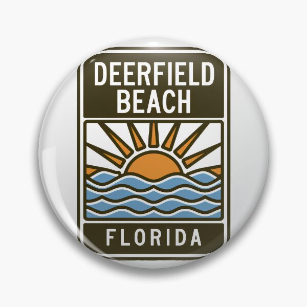 Item preview, Deerfield Beach Florida - Sign designed and sold by TheOldMittenIllustrated.