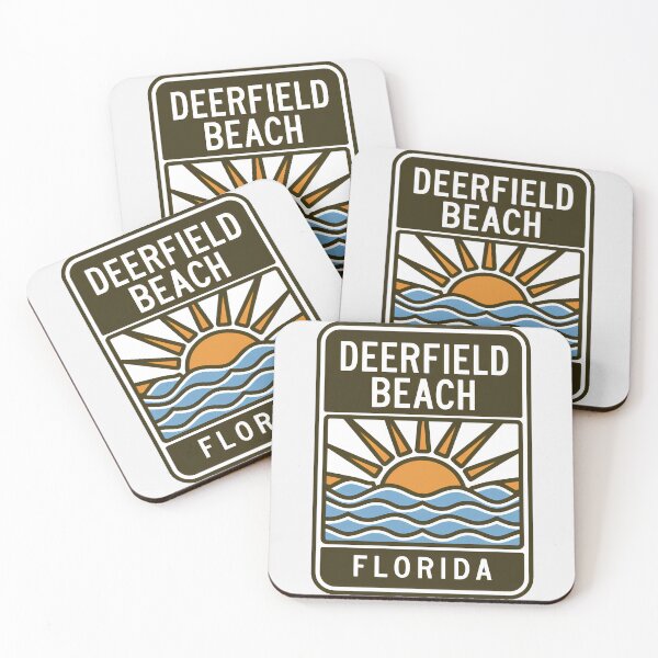 Item preview, Deerfield Beach Florida - Sign designed and sold by TheOldMittenIllustrated.