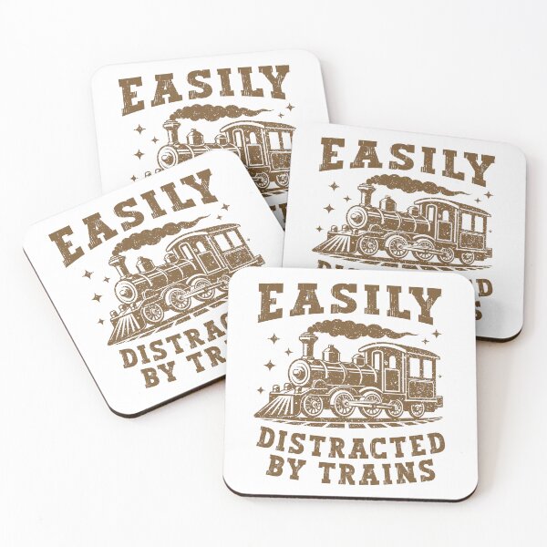 Item preview, Easily Distracted By Trains Funny Vintage Locomotive Design designed and sold by Dmetalx Art Apparel.