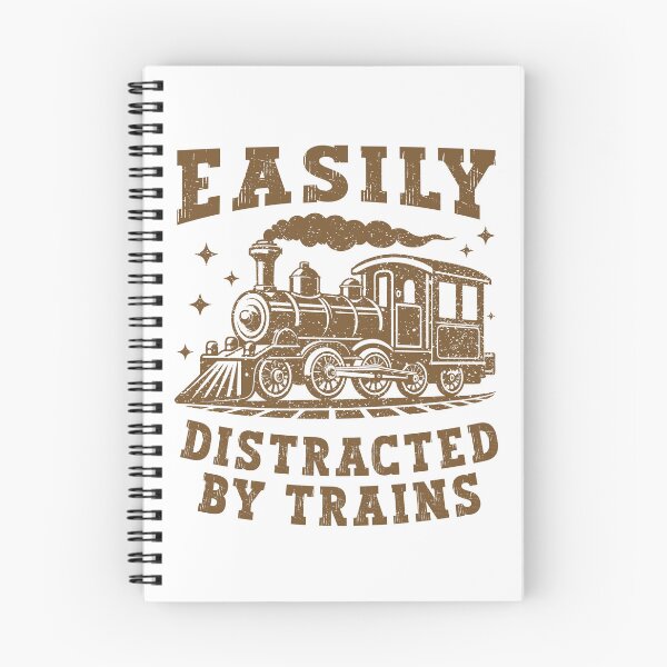 Item preview, Easily Distracted By Trains Funny Vintage Locomotive Design designed and sold by Dmetalx Art Apparel.