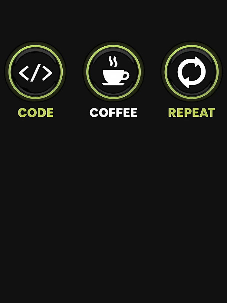 Thumbnail 6 von 6, Premium Oversized Pullover, Code Coffee Repeat – Neon Programmer Routine Design designt und verkauft von Glam-Spot.