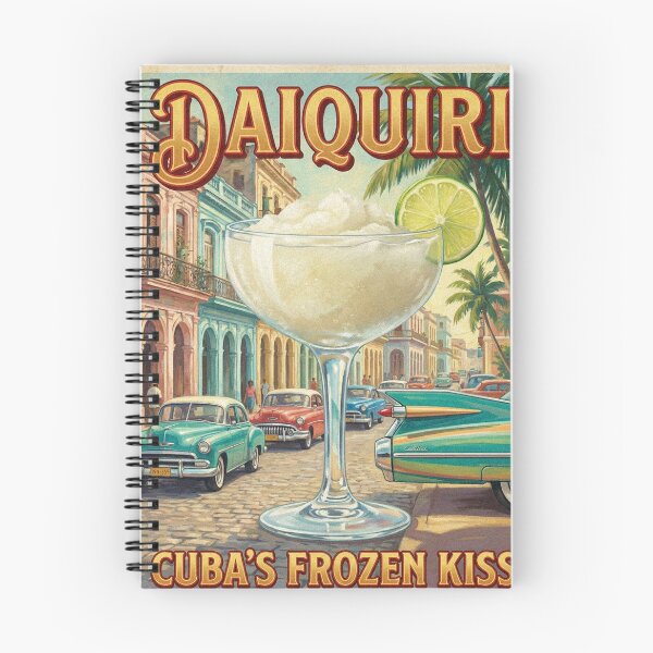 Item preview, DAIQUIRI CUBA’S FROZEN KISS Vintage 1950s Havana Tropical Cocktail Poster designed and sold by Cozy-Old-Pub.