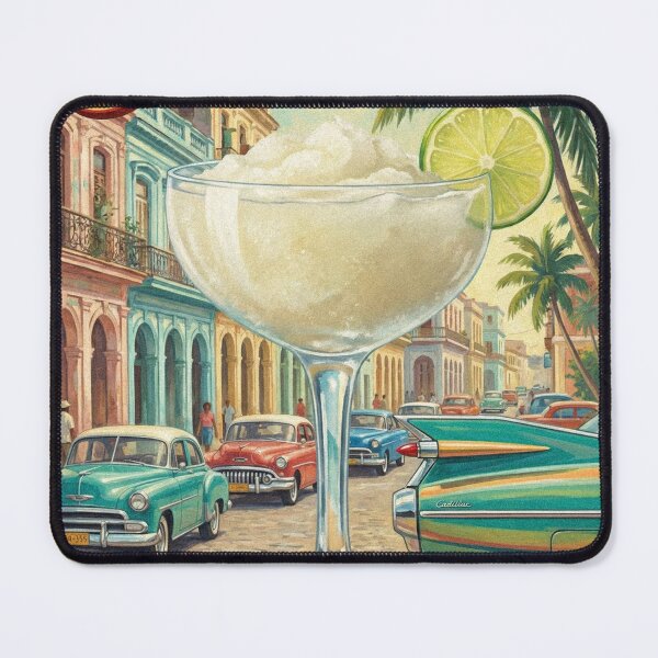 Item preview, DAIQUIRI CUBA’S FROZEN KISS Vintage 1950s Havana Tropical Cocktail Poster designed and sold by Cozy-Old-Pub.