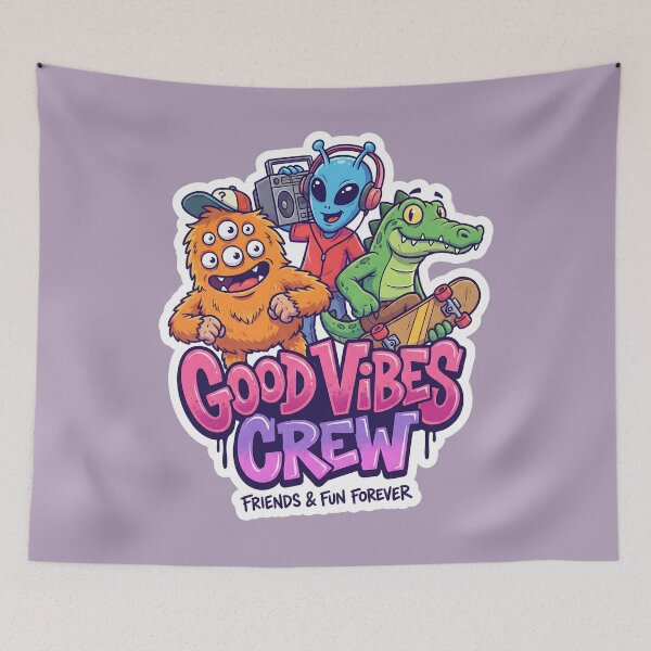 Item preview, Good Vibes Crew: The Funky Trio designed and sold by AwesomeBeyondLimits.