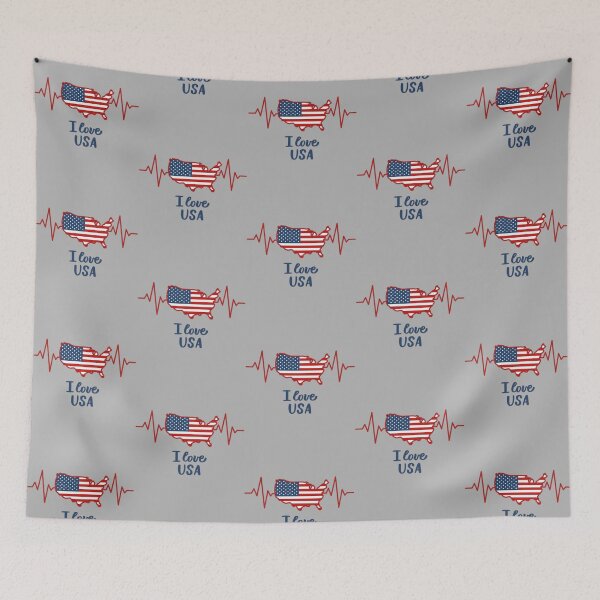 Item preview, Heartbeat of America – Patriotic USA Map Design designed and sold by mashmosh.