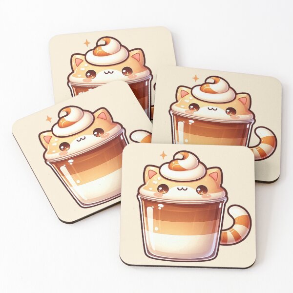 Item preview, Layered Kitty Cup – Macchiato Cat designed and sold by MiLaKK.