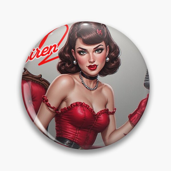 Item preview, Cherry Red Siren: belleza pin-up retro con un glamour seductor y audaz designed and sold by Mark Mentzer.