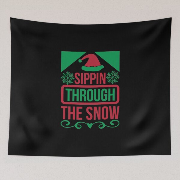 Item preview, Sippin Through the Snow – Funny Christmas Drinking Holiday Design designed and sold by aishacloset.
