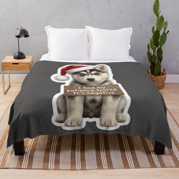 Item preview, Impatient Husky puppy Christmas mood saying designed and sold by DAGHO.