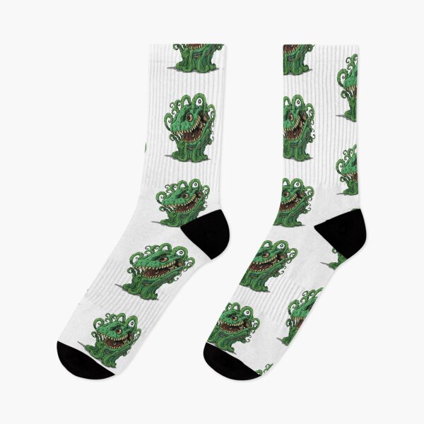 Item preview, Creepy green tentacled monster with multiple eyes and sharp teeth illustrated in detailed grotesque fantasy horror creature design artwork designed and sold by ArtPetrenko90.