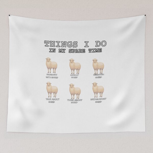 Item preview, Funny Sheep-Things I Do in My Spare Time-Gift for Sheep Lover-Animal Lover designed and sold by belladesign7.