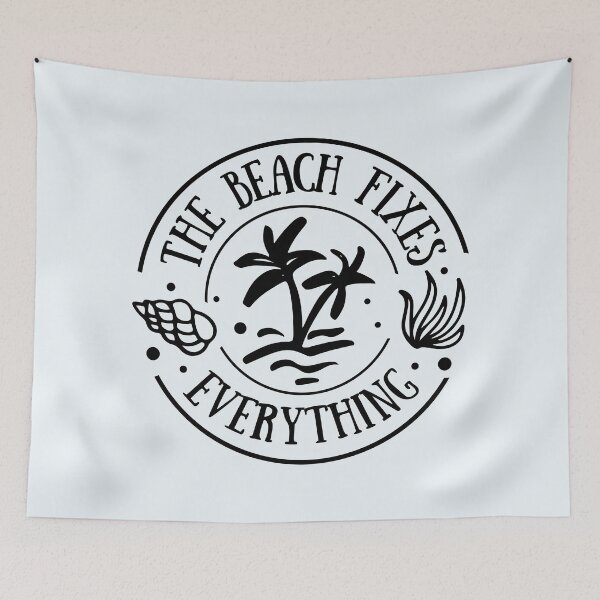 Item preview, The Beach Fixes Everything Apparel and Home Decor designed and sold by Compass and a Camera.