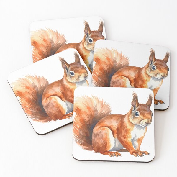 Item preview, Watercolor Red Squirrel Illustration designed and sold by Rutvain.