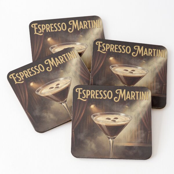 Item preview, ESPRESSO MARTINI WAKE UP AND DANCE Vintage 1950s Nightclub Cocktail Poster designed and sold by Cozy-Old-Pub.