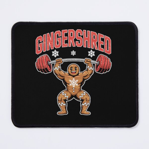 Item preview, Gingershred Funny Christmas Gingerbread Gym Fitness designed and sold by FreshVibe Prints.