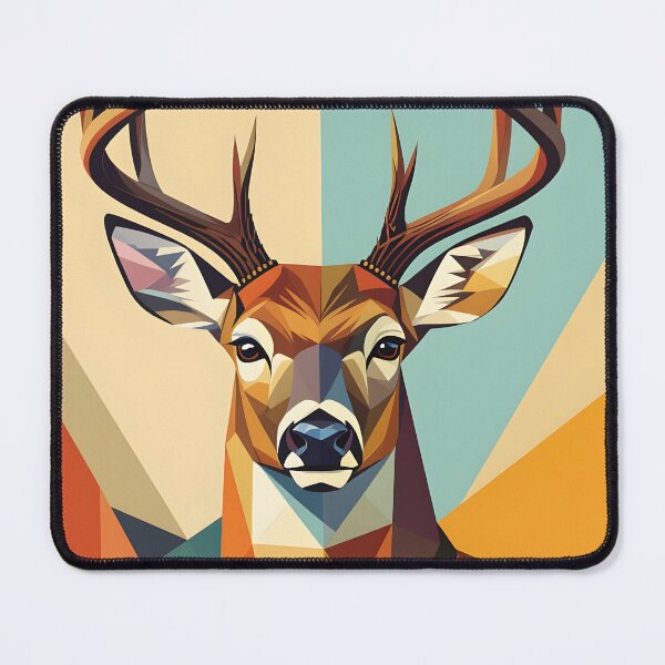 Item preview, Geometric Buck Portrait designed and sold by DelynCreates.
