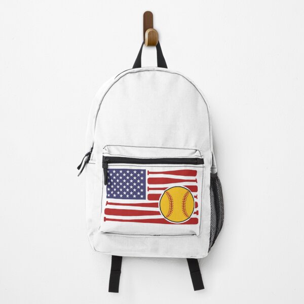 Item preview, Patriotic Softball Spirit: American Flag Apparel and Home Decor designed and sold by Compass and a Camera.
