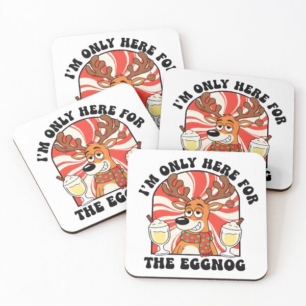 Item preview, Funny Christmas Reindeer Eggnog Party Design designed and sold by SeGoArtDesign.