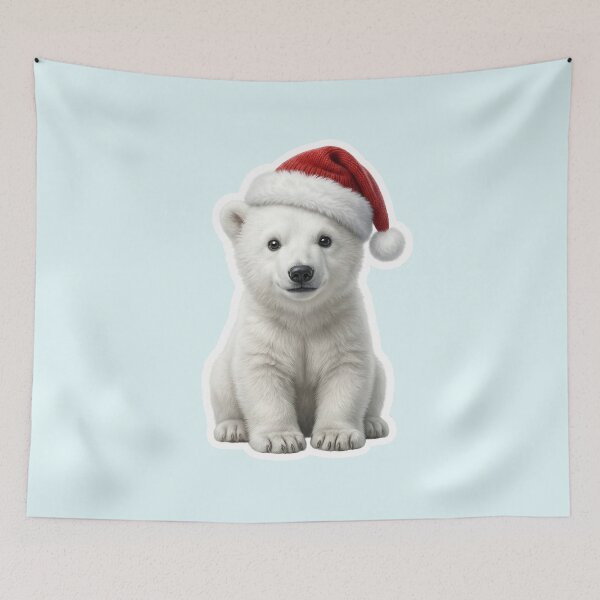 Item preview, Cute polar bear baby in a snowy setting designed and sold by DAGHO.