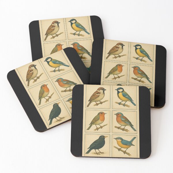 Item preview, Vintage Songbirds Chart – Retro Birdwatching Poster designed and sold by Galskap.