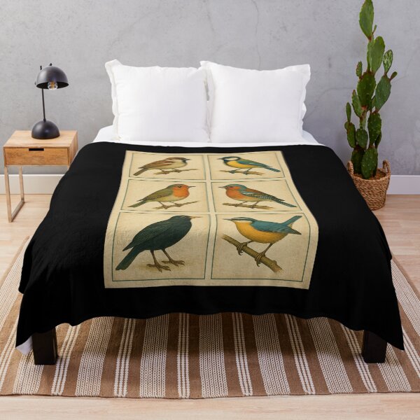 Item preview, Vintage Songbirds Chart – Retro Birdwatching Poster designed and sold by Galskap.