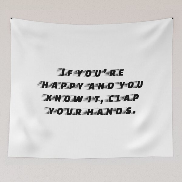Item preview, If You’re Happy and You Know It – Speed Line Typography designed and sold by Bellassi.