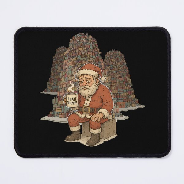 Item preview, Tired Santa I Hate December Funny Dark Humor Christmas Design designed and sold by Kotalo.